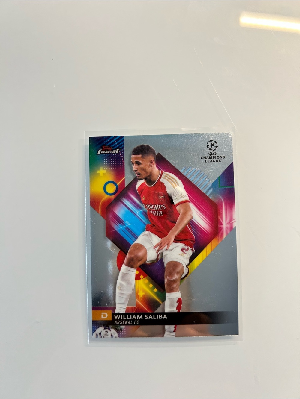2024-25 Topps Finest UEFA Champions League William Saliba Red Refractor #39